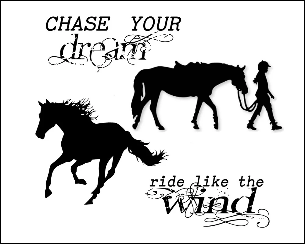 Прозрачный силиконовый штамп с изображением лошади/печать для скрапбукинга