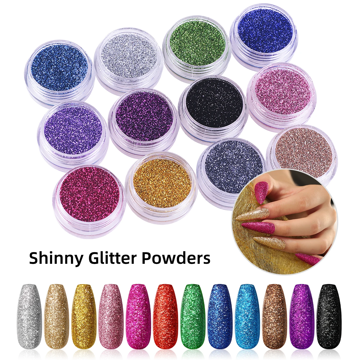 

Fashion Pro Nail Acrylic Powder Glitter Manicure Set UV Gel Nail Art Tools Set Acrylic Nail Kit Brush Nail Tip Decoration Tools