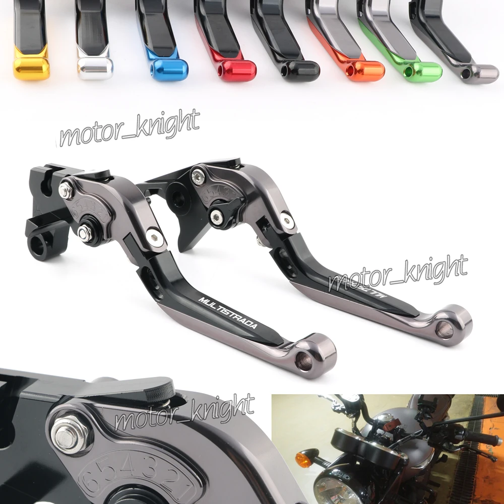 

Motorcycle Accessories CNC Aluminum Folding Extendable Brake Clutch Levers For Ducati MULTISTRADA 1200/1260/S/GT 2010-2018 17 16