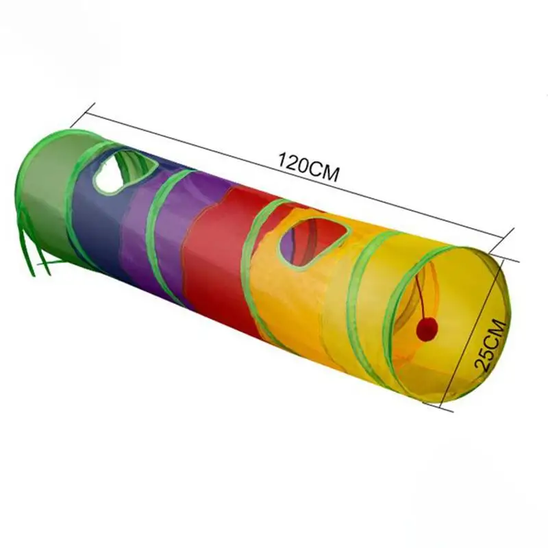 

Pet Leisure Educational Toys Small Cat Toys Cat Drill Hole Super Long Drill Path Free Combination Rainbow Splicing Cat Tunnel