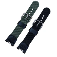 nylon canvas watch band fashion watch strap simple watch replacement strap compatible for casio sgw 100 sgw100 green