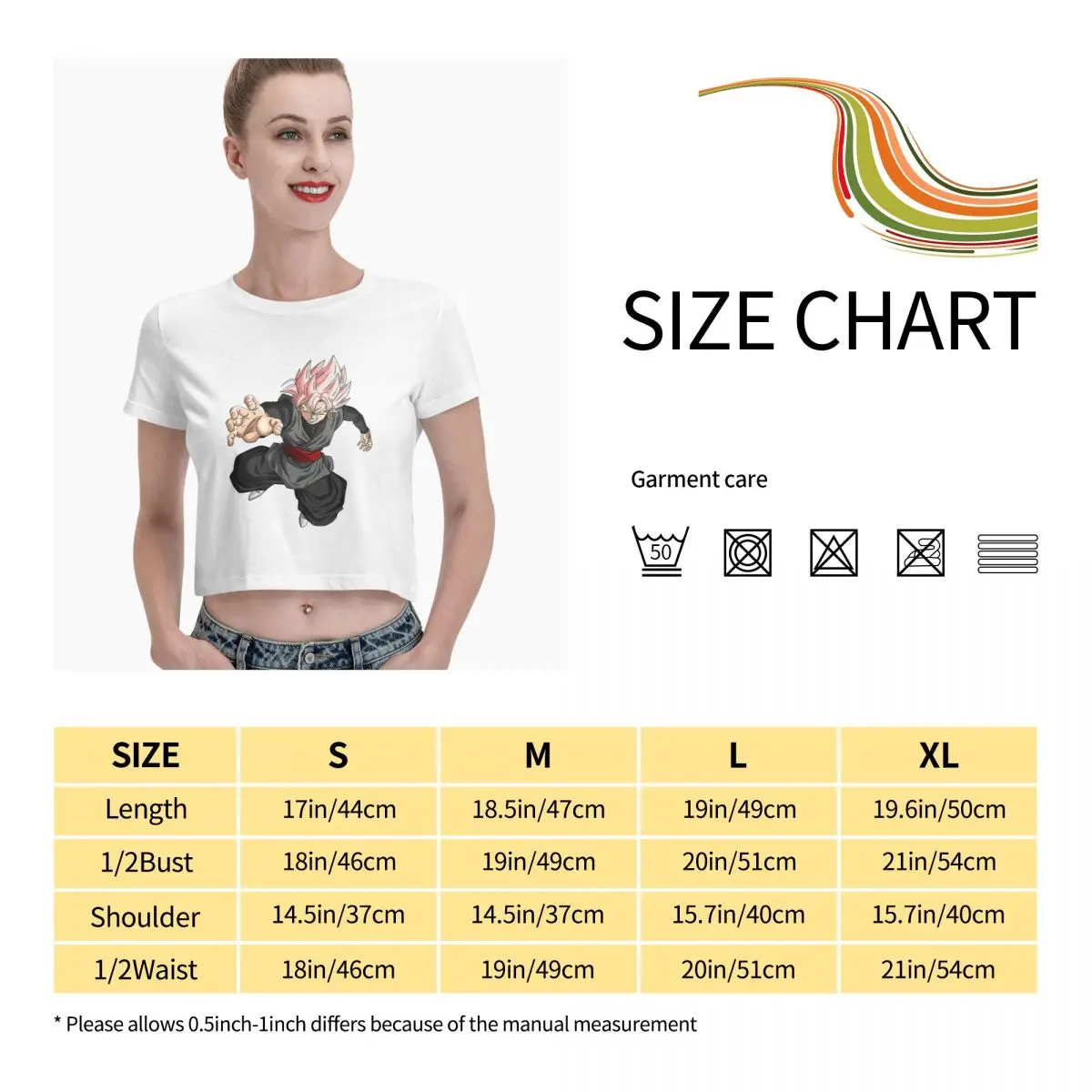 

Anime Fans Goku24 women's T-shirt durability Short sleeveRound neck T-shirt