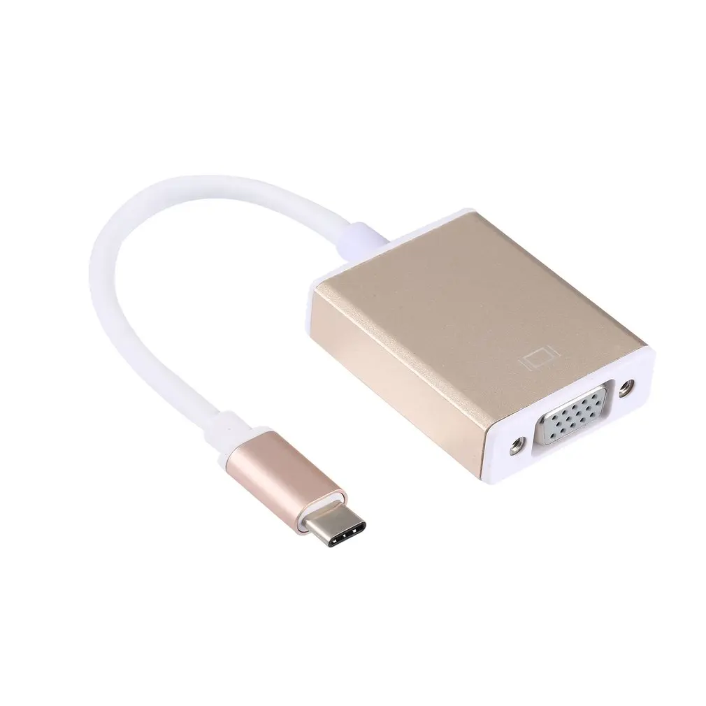 

USB 3.1 Type C USB-C to VGA Adapter USB C Type C Thunderbolt 3 to VGA Male to Female Converter Cable for MacBook Pro