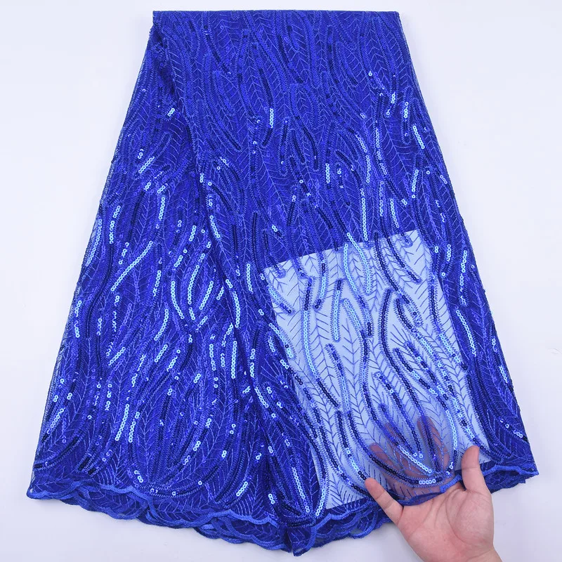 Новейший дизайн высокое качество пайетки сетка вышивка африканская кружевная