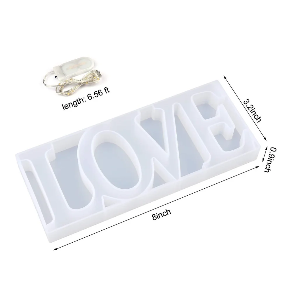 

"LOVE" Letter DIY Resin Decorative Craft Toy Crystal Epoxy Resin Mold Silicone Casting Molds For DIY Making Supplies Accessories