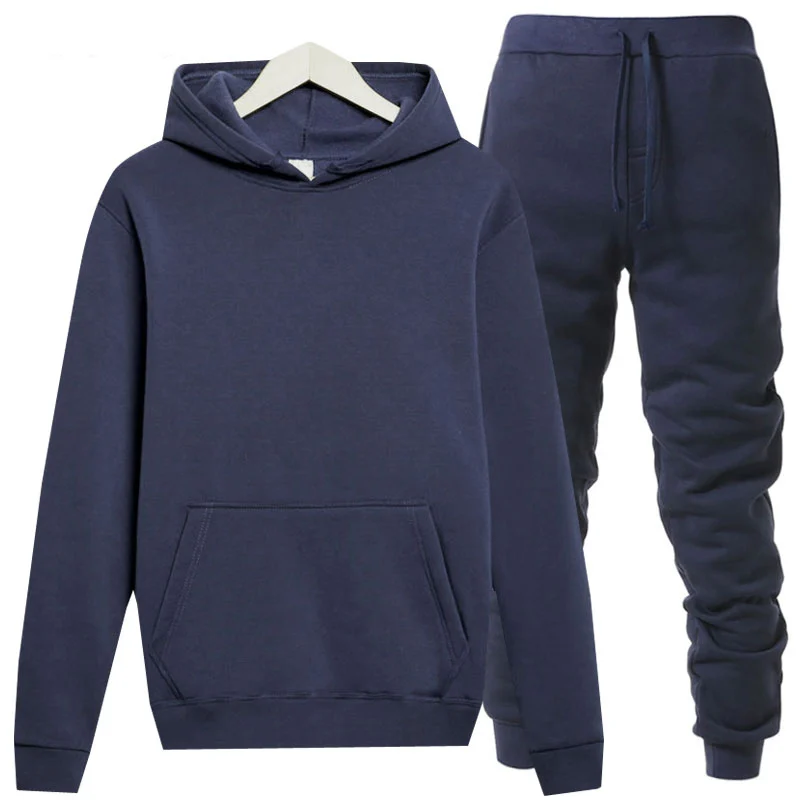 

Men's Sets Hoodies+Pants Autumn Winter Hooded Sweatshirt Sweatpants Fashion Slim Fit Men Set Hoodie Pant Hip Hop Pullover Hoody
