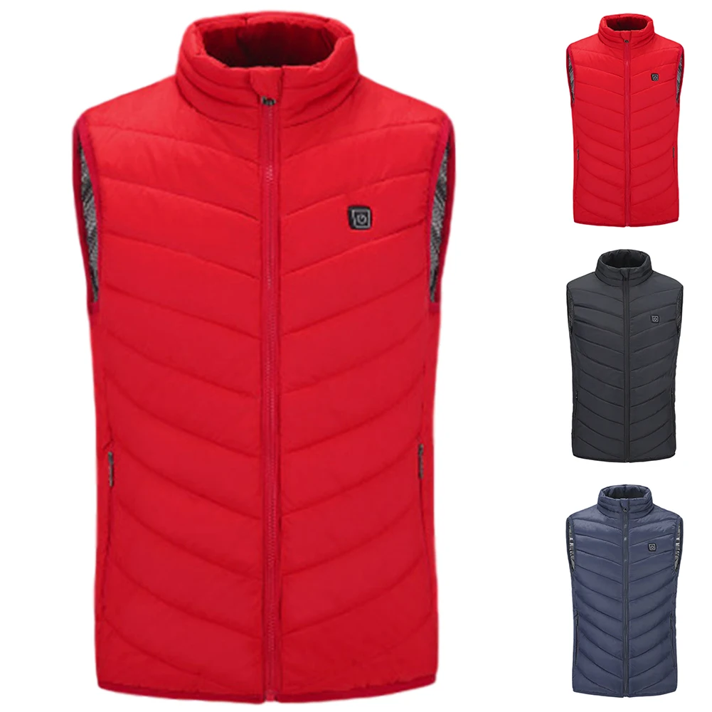 

Electric Heated Vest Jacket USB Chargeable Warm Up Heating Pad Body Warmer Multi-purpose Outdoor Winter Clothing For Ski Cycling