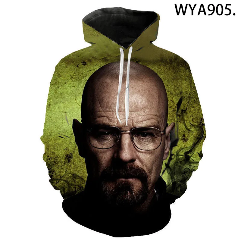 Модные мужские и женские детские свитшоты Breaking Bad повседневные худи с 3D принтом