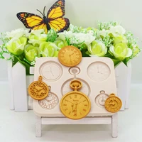 delicate clock silicone mold resin kitchen baking tool diy chocolate pastry fondant moulds cake dessert lace decoration supplies