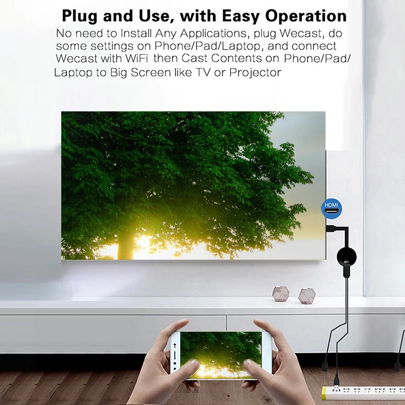 HDMI-Compatible Wireless Display Adapter 5G WiFi 1080P Mobile Screen Mirroring Receiver Dongle to TV/Projector for IOS | Компьютеры и