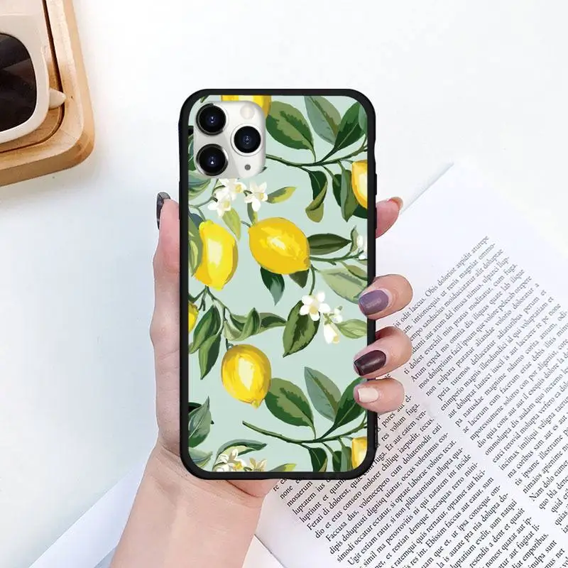 

lemon summer fruit food Phone Case for iPhone 11 12 pro XS MAX 8 7 6 6S Plus X 5S SE 2020 XR Luxury brand shell funda coque