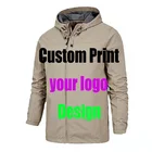 Куртка мужская водонепроницаемая, тонкая с напечатанным логотипом, с вышивкой, для отдыха на открытом воздухе, походов, рыбалки