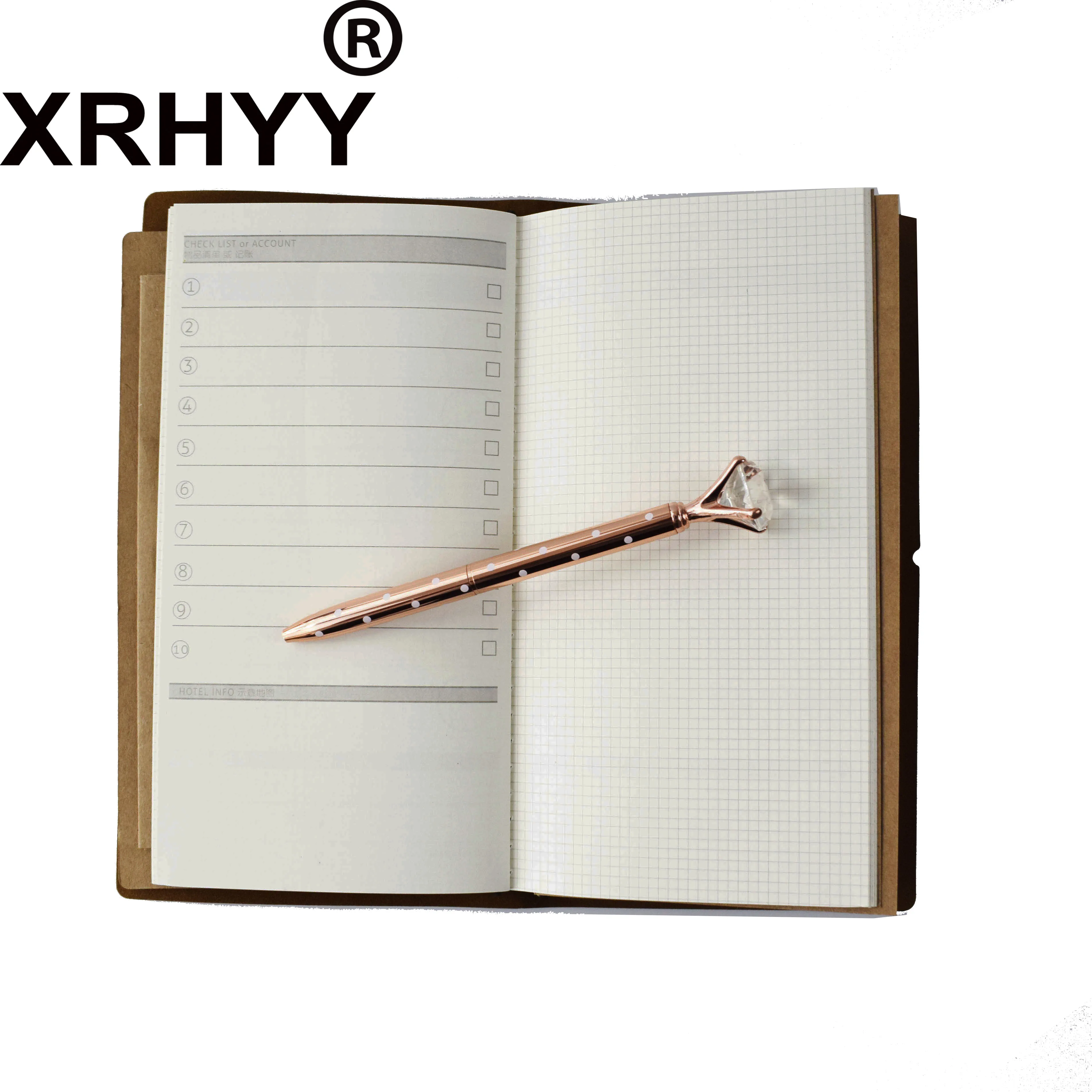 XRHYY винтажный блокнот путешественника из искусственной кожи чехол для планировщика Дневник Книга упражнений состав переплет Подарочный блокнот канцелярские принадлежности