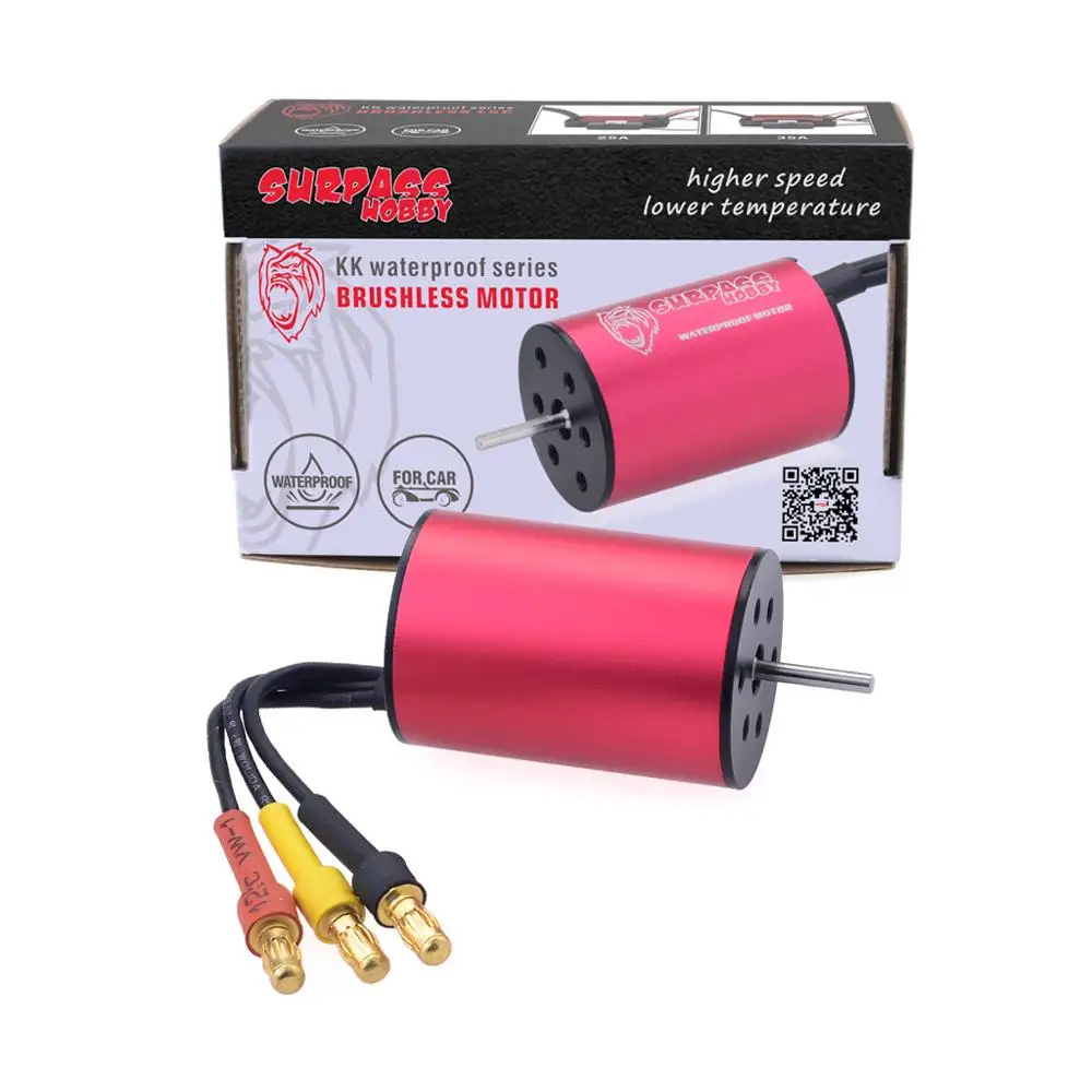 Мотор бесщеточный Surpass Hobby 2435 дюйма 2 0 мм 1/16 кВ 25 А ESC | Игрушки и хобби