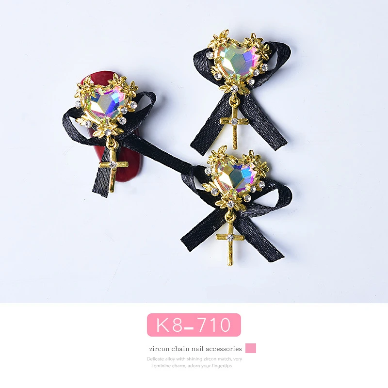 Новый стиль 5 шт./пакет ногтей сплава Роскошные ювелирное изделие в виде сердца