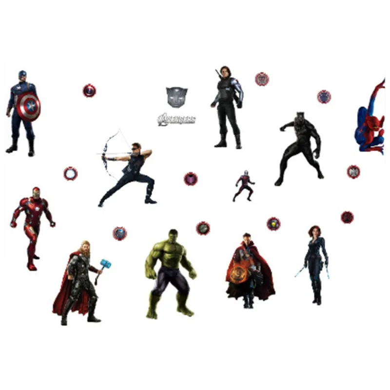 Мстители фигурки из фильма росписи супер героев 3d сломанные виниловые настенные