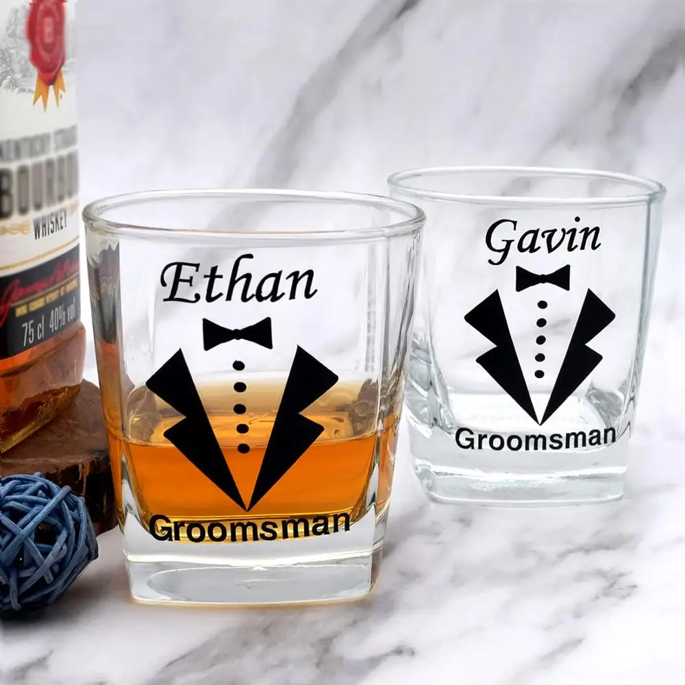 Персонализированный стакан для виски Groomsman es Best Man шотландский посуда напитков