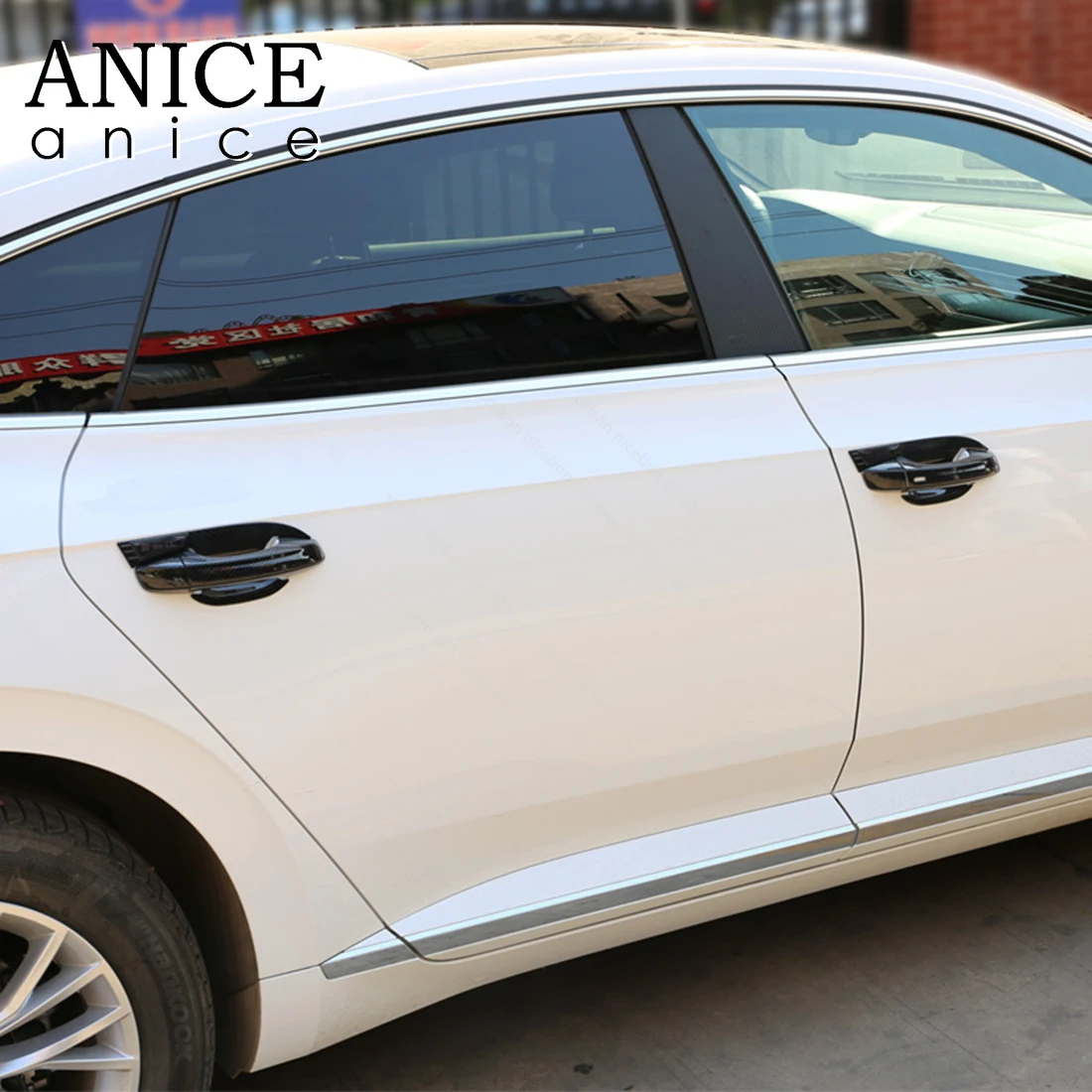 Наружная дверная ручка из углеродного волокна отделка чаши подходит для Volkswagen