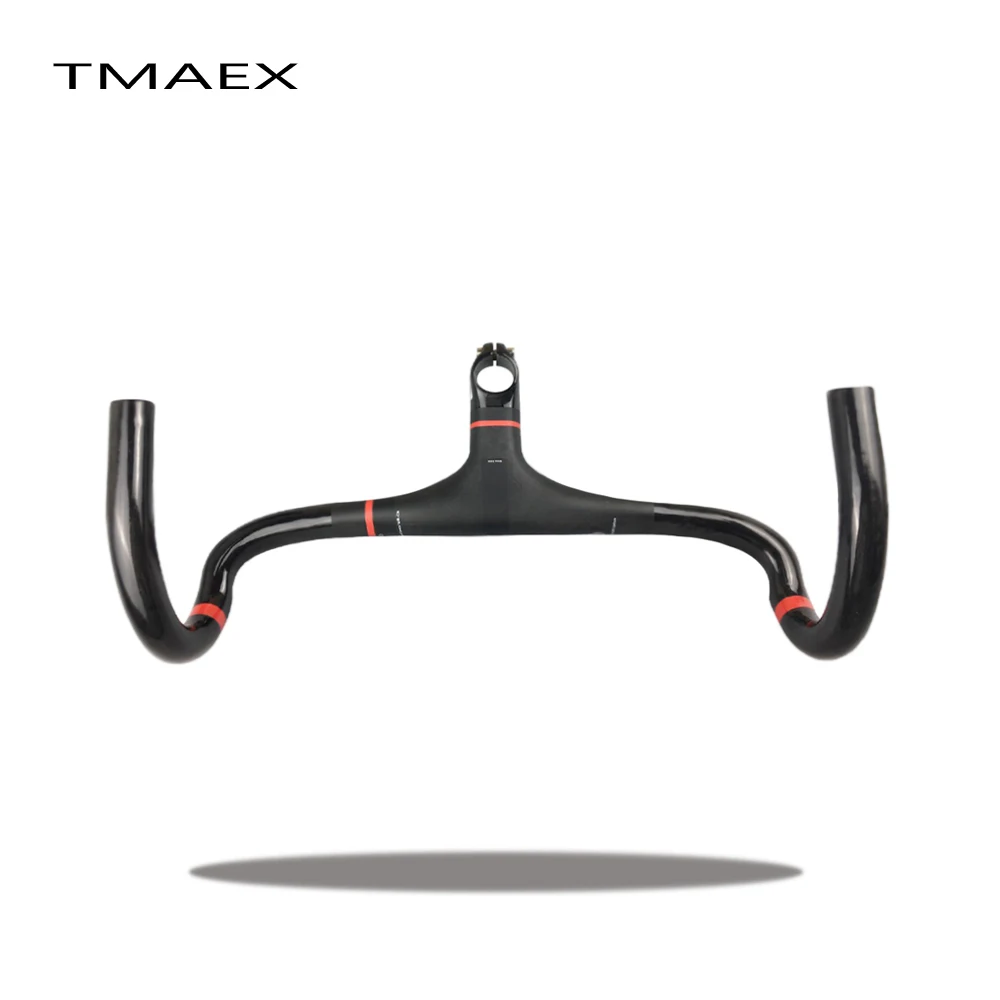TMAEX новейший полный углеродный руль шоссейный велосипед Встроенный и стержень