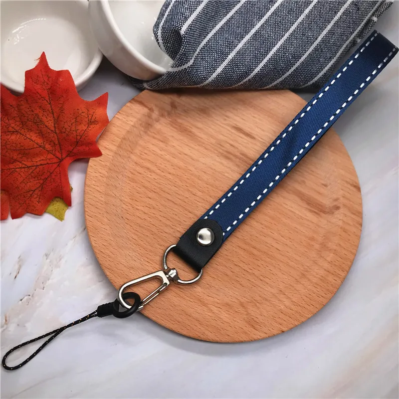 Новый модный простой ремешок на запястье для держателей id карт с черными