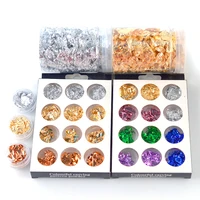 bling gold silver foil paper filling for diy uv epoxy resin craft nail art jewelry making accessories