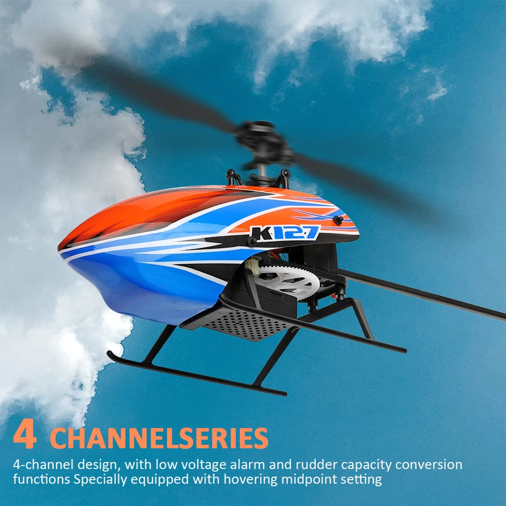 

WLtoys K127 4CH RC беспилотный летательный аппарат 6-Axis Gyro пульт дистанционного Управление удержания высоты с одним лезвием Пропеллер Дрон подарки ...