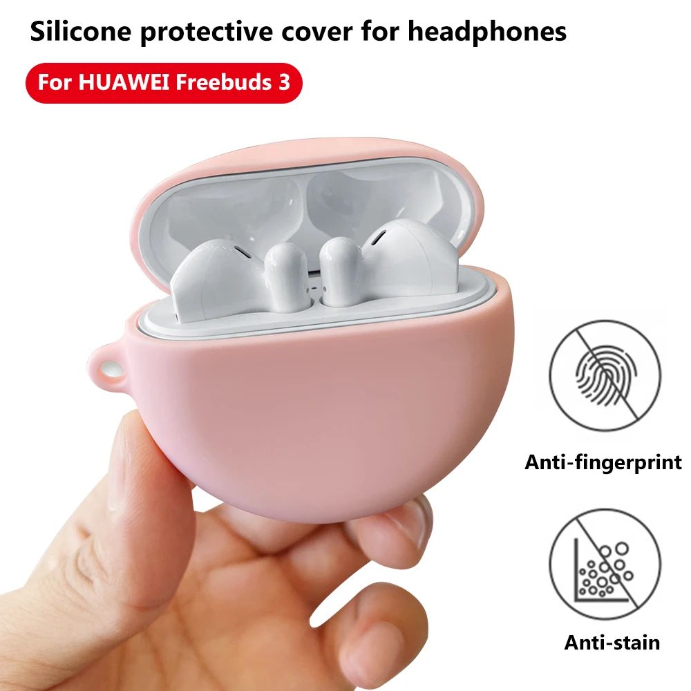 Silicone Earphone Case for Huawei Freebuds 3 Solid Color Wireless Bluetooth Protective Cover For | Электроника