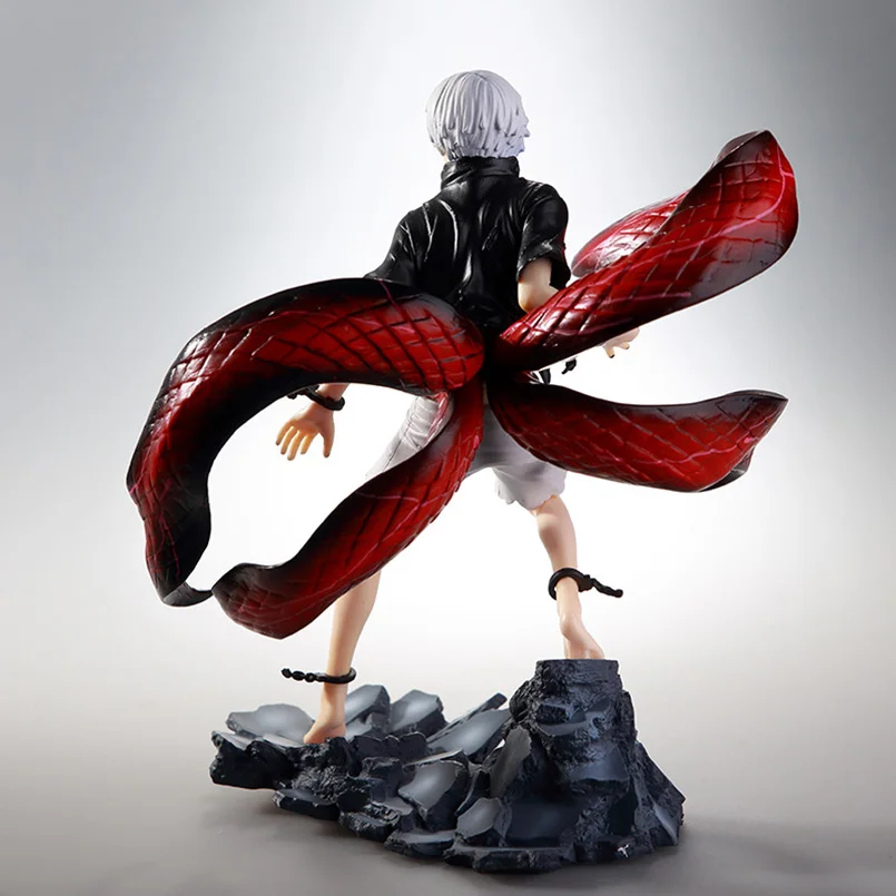 

22cm Anime Tokyo Ghoul Figure Interchangeable head Kaneki Ken PVC Action Figure Toys Kaneki Ken Decoration Model Toys Kid Gift