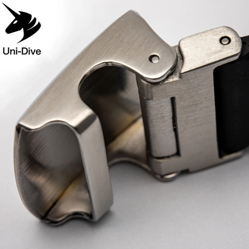 

Uni-Dive 18mm Watch Clasp 316L No-Pin Deployment Buckle Stepless Adjust Strap Tightness Fits Flat Straps DIY Watch Accessories