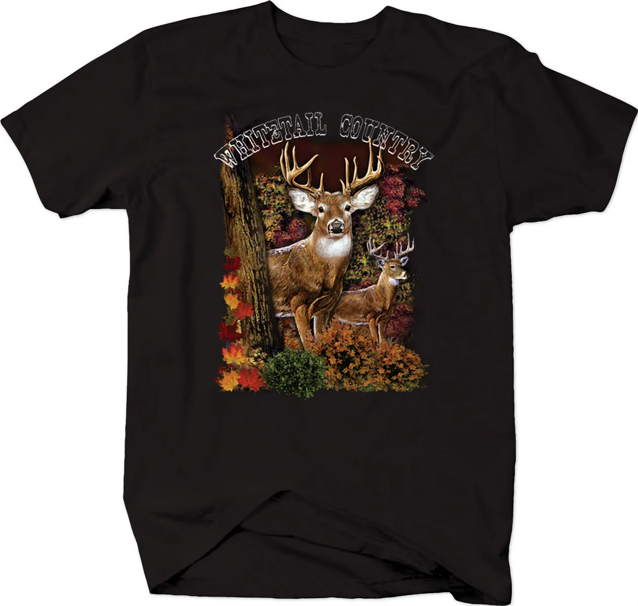 

Whitetail Country Big Buck Deer Hunting Wildlife Forest Nature T-Shirt Summer Cotton Short Sleeve O-Neck Men's T Shirt New S-3XL