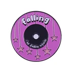 HStyles падения текст в Стиле Эмали штырь близких ваши чувства Китч винил брошь Record музыкальным фанатам удивительная коллекция