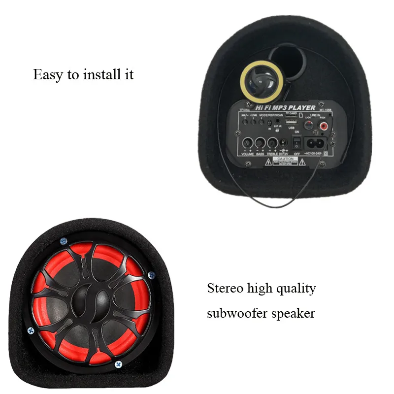 Активный сабвуфер 5 дюймов 12 В 220 Bluetooth для автомобиля под сиденье Hifi дома 120 Вт 4 Ом