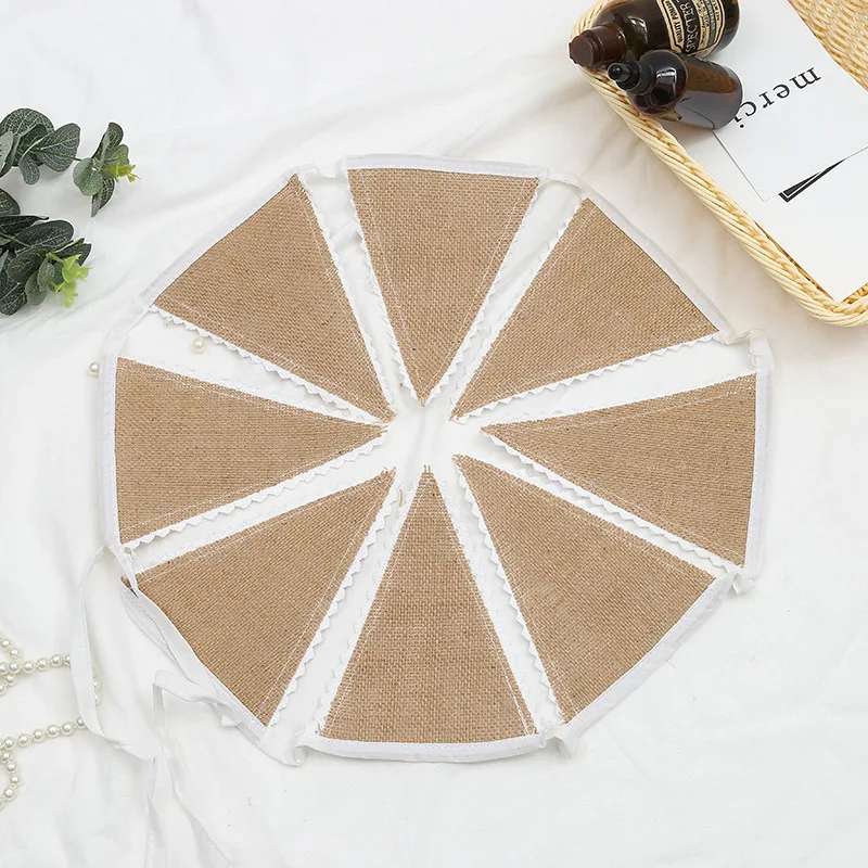 Свадебные джутовые мешковины баннерные кружева фон винтажные гирлянды из