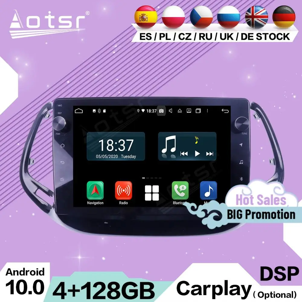 

Автомобильная Мультимедийная система 4 + 128G Carplay, Android, для JEEP Commander 2016, 2017, 2018, 2019, GPS-навигация, видео, аудио, автомобильное радио, головное устр...