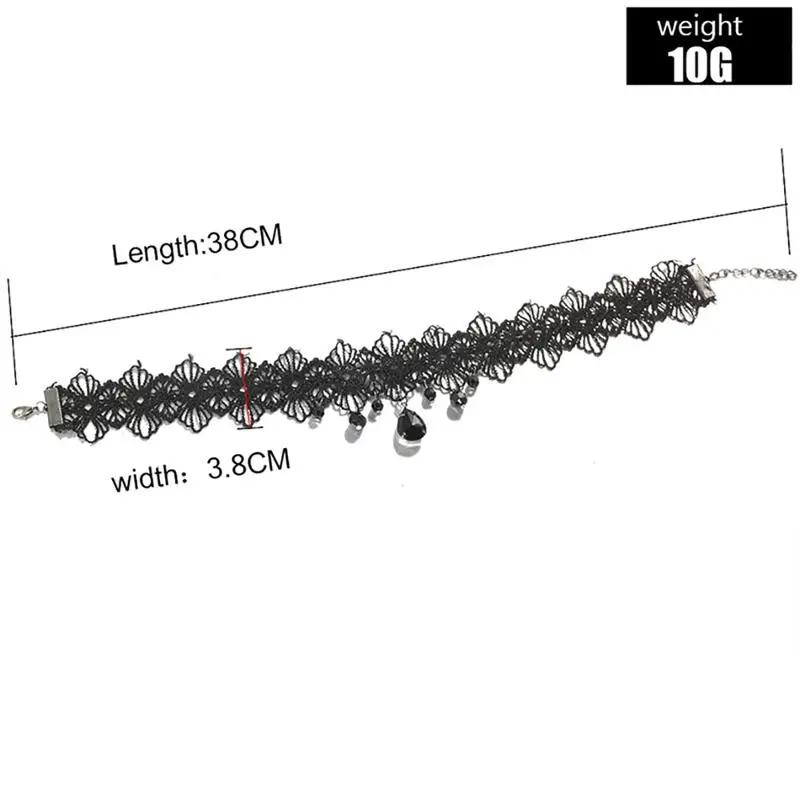Одна штука Модного Сексуального Готического Чокера для Женщин с Креативным Регулируемым Кружевным Обаятельным Ожерельем Аксессуары для Одежды на Вечеринку.