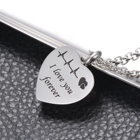 heart urn necklace for ashes i love you forever cremation jewelry memorial ashes keepsake pendant electrocardiogram jewelry