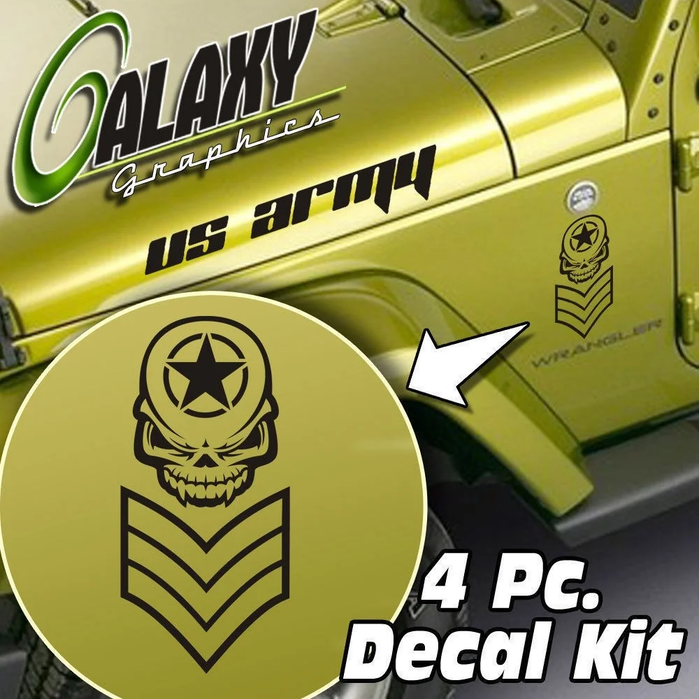 

4 шт., наклейки на капот Jeep Wrangler