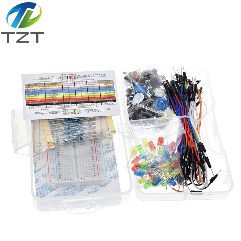 Набор для начинающих TZT UNO R3 макетная мини-плата светодиодная перемычка кнопка