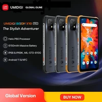 UMIDIGI BISON X10 X10 Pro Global Version Rugged Smartphone IP68 64GB 128GB NFC Helio P60 20MP Triple Camera 6 53 HD  6150mAh