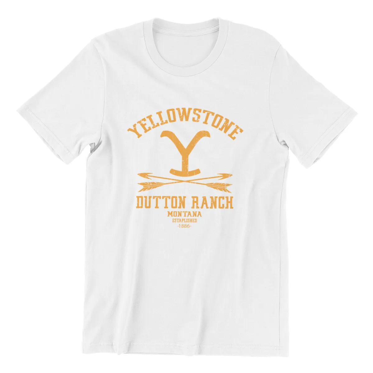 Футболка Yellowstone Dutton с стрелами Мужская футболка забавная мужская одежда коротким