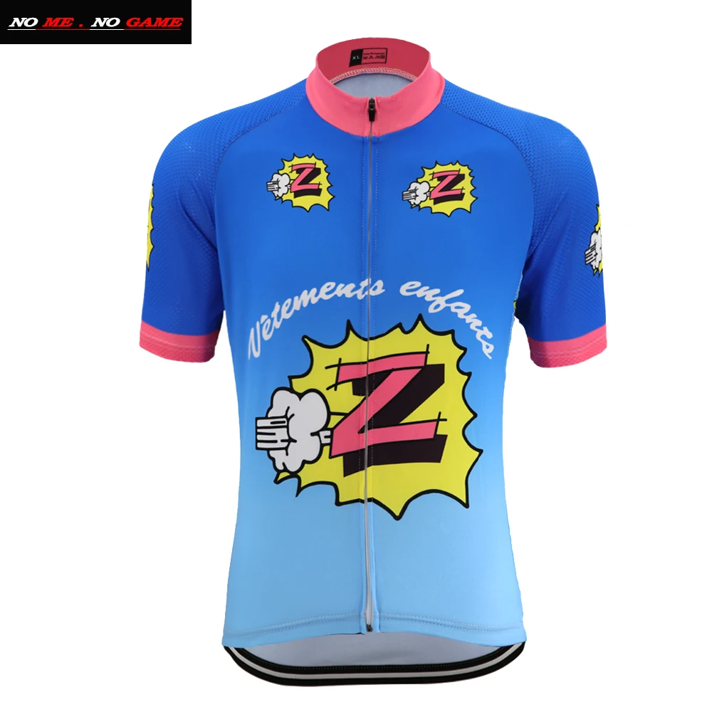 Мужская забавная велосипедная Джерси Z синяя командная одежда для езды на