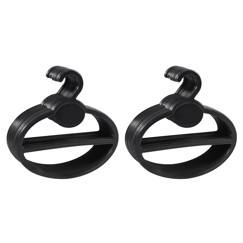 

40x Scarf Shawl Tie Holder Organizer Oval Plastic Hangers Storage Hangers Black