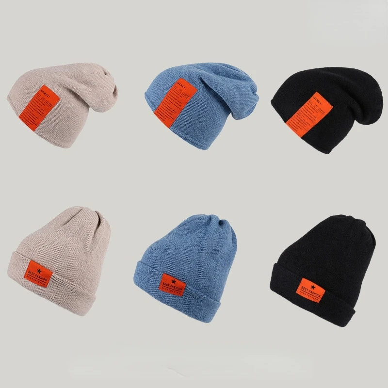 

Fashion Hat Ladies Autumn and Winter All-match Pile Hats Korean Warm Student Couple Woolen Cap Japanese Baotou Knitted Caps