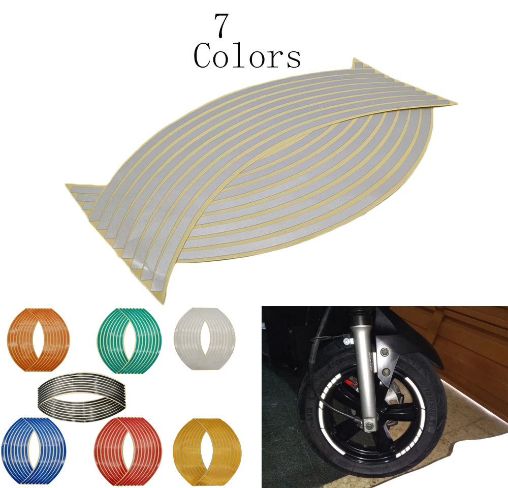16 шт. универсальные водонепроницаемые отражающие наклейки на обод колеса