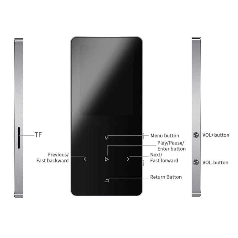 Mp3-плеер без потерь компактный металлический плеер с поддержкой Wi-Fi и FM-радио 4 ГБ/8
