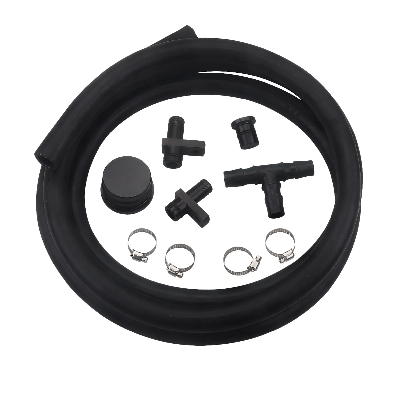 

PCV Reroute Kit Resonator Plug Reroute Assembly Kit with Upgraded Polished For Duramax LLY LBZ LMM 6.6L 2004 -2010