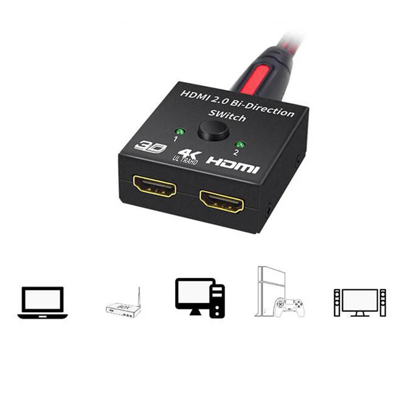 4K HDMI коммутатор 2 порта двунаправленный 1x2/2x1 разделитель сплиттер Sup порты Ultra HD