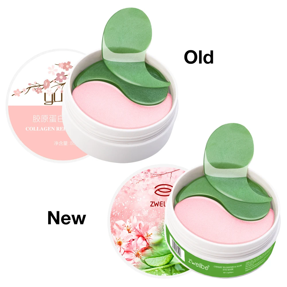 Новинка 60 шт. маска для глаз с коллагеном вишни и алоэ гелевая сна против морщин