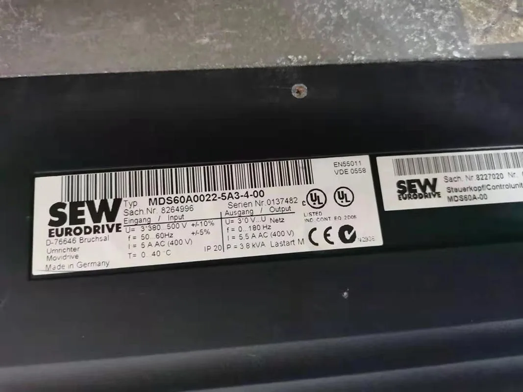 SEW EuroDrive MDS60A0022-5A3-4-00 Inverter Servo Controller Used | Инструменты