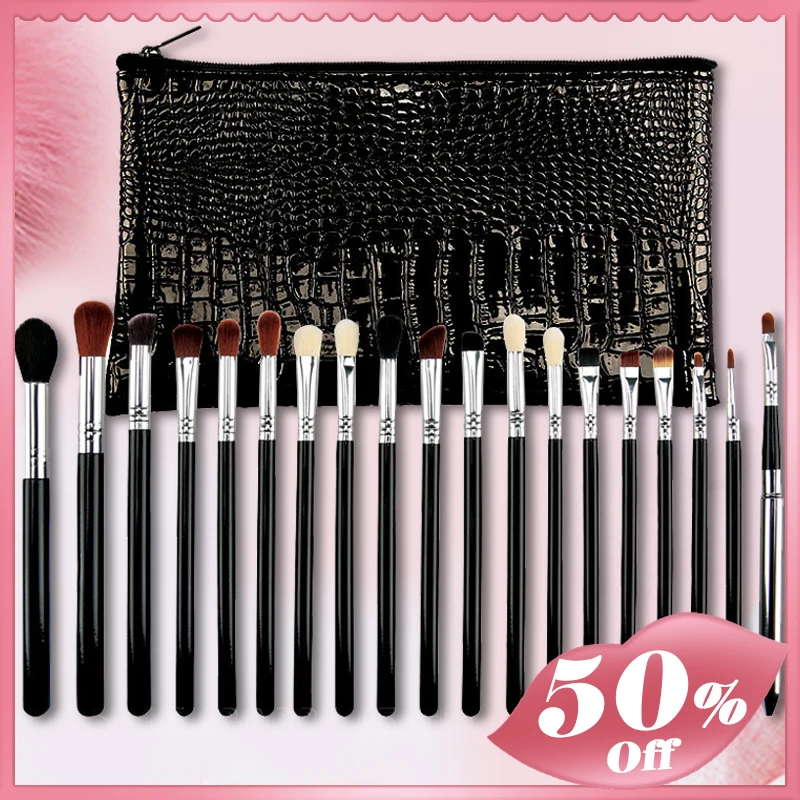 

HAPPY MAKEUP 19 Pcs Eyeshadow Brush Set with Bag Makeup Brush Soft Fiber Beauty Multiuse Concealer Highlight Brush Cosmetic Tool